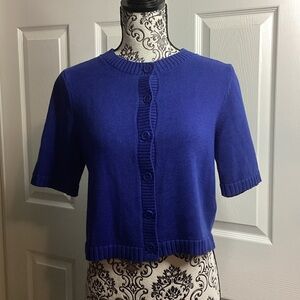 Seasalt Cornwall Organic Cotton Gillian Creek Cardigan Blue US 4